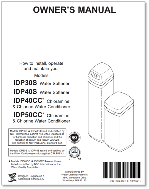 IDP Manuals EcoWater Systems